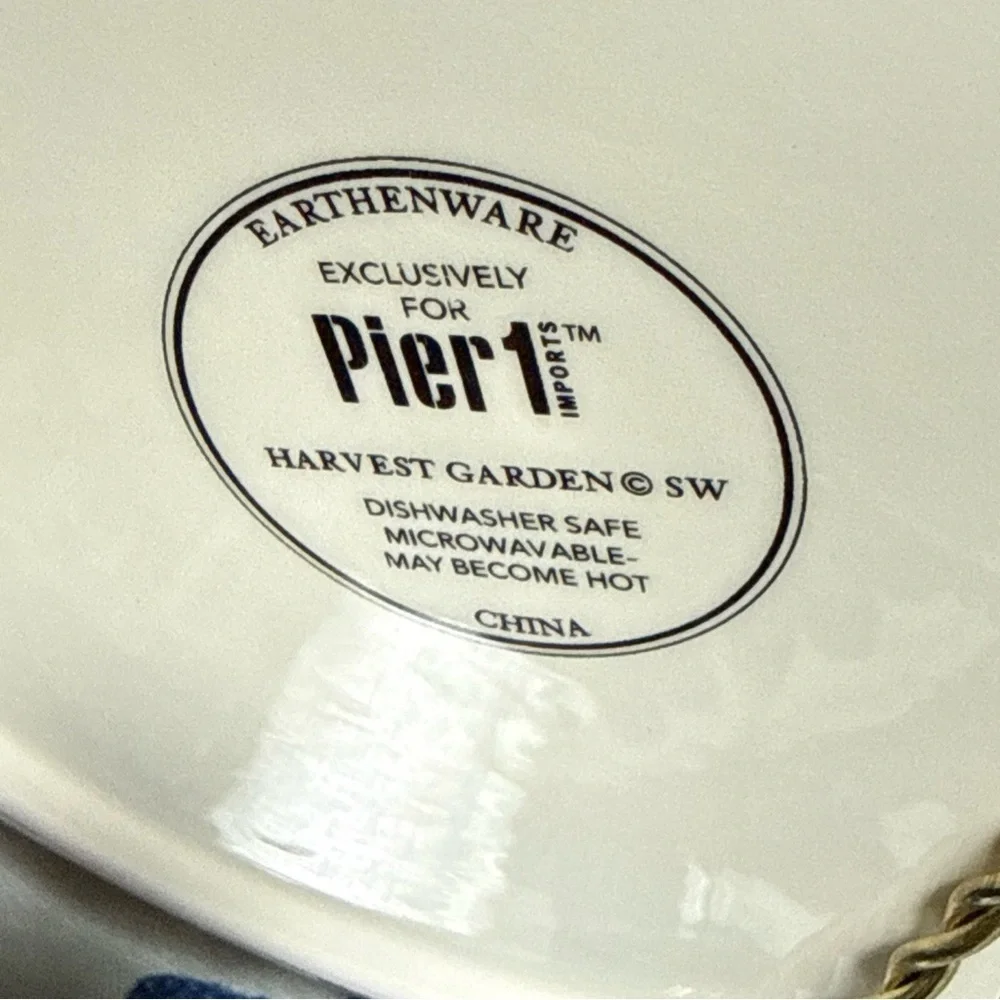 Pier 1 Harvest Garden Salad Plate Excellent Condition Fall Pumpkin Patch Fall 9”